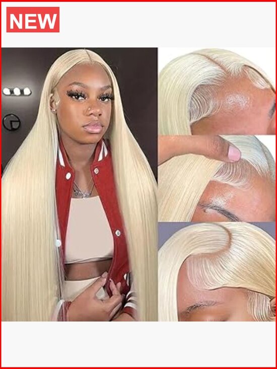 26 Inch 613 Lace Front Wig Human Hair 13X4 Straight HD Transparent Lace Frontal